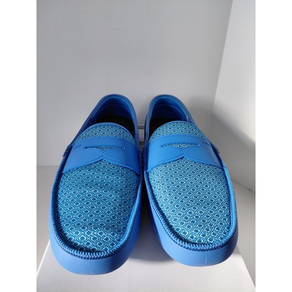 SWIMS Mens Size 15 Printed Penny Loafer‎ Sail Blue Slip On Loafers Shoes NIB main image 6